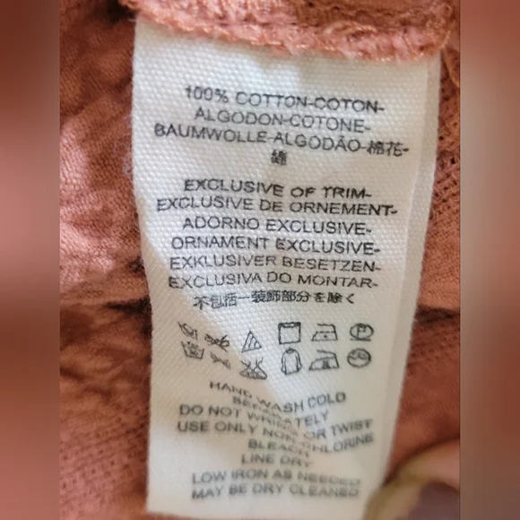 Free People Brown Buttoned Ruched Blouse - Picture 8 of 8